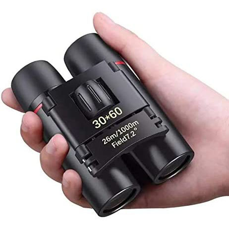 Waterproof Fogproof Mini Pocket Folding Binocular with Bag Lanyard for Outdoor Sports Mini Binoculars Star Observation Bird Watching 1 30 * 60 Portable Lightweight Metal Dual Focusing Binoculars 